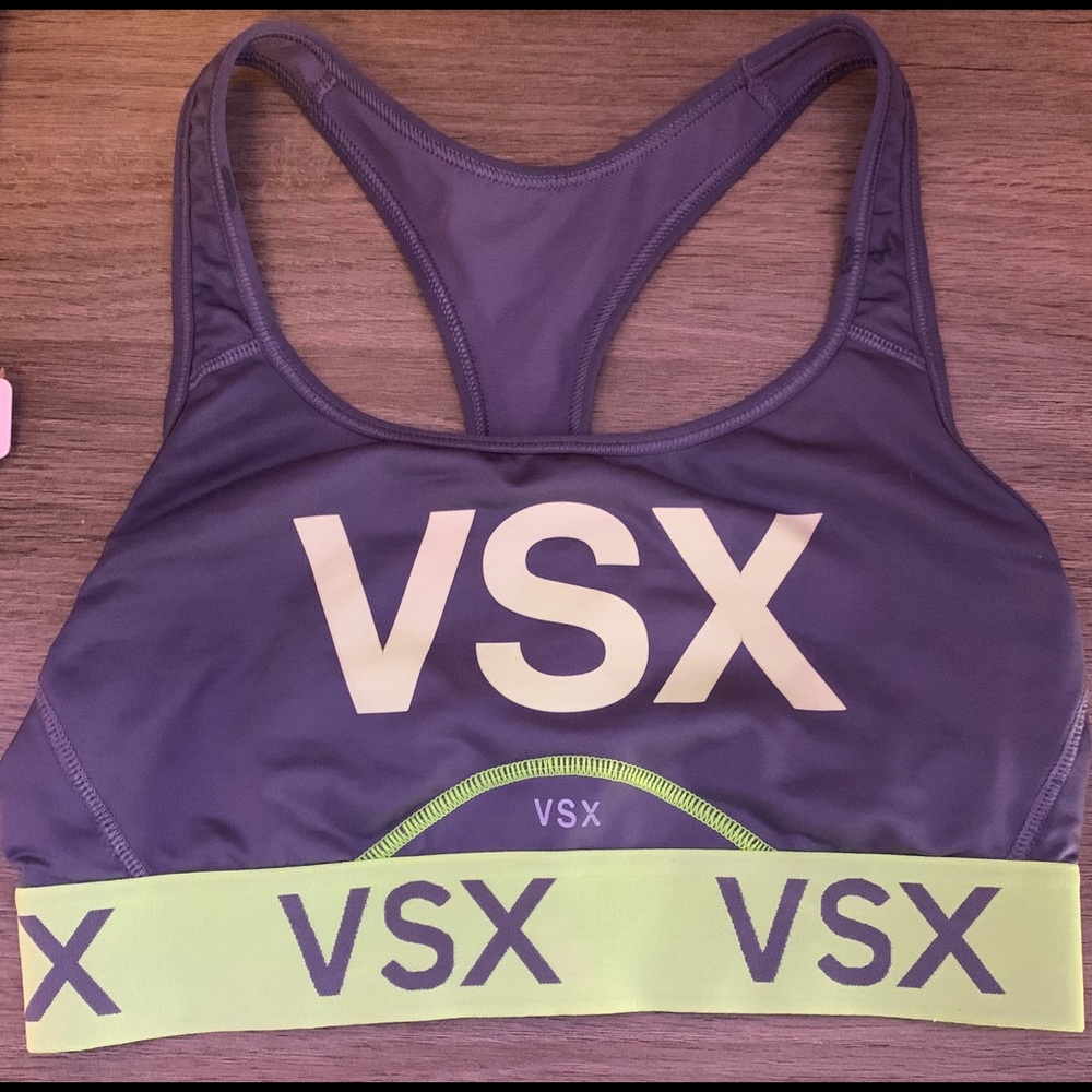 GRAY & GREEN VICTORIA SECRET VSX SPORTS BRA